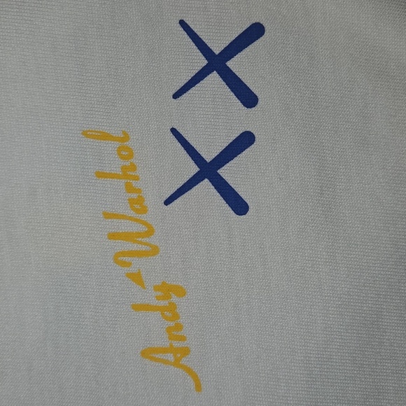 KAWS x Warhol x Uniqlo UT Graphic T-Shirt White/Blue/Yellow Size S NWT - Picture 6 of 11